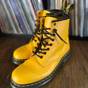 Dr. Martens 1460 Yellow Leather Boots